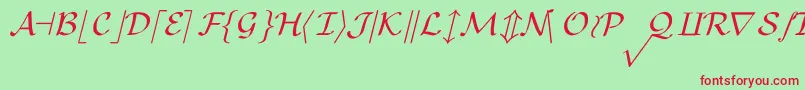 CmMathsymbolRegular Font – Red Fonts on Green Background