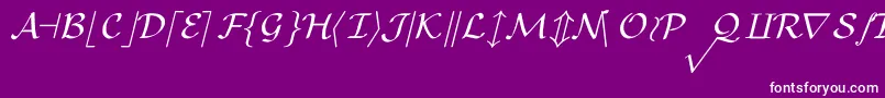 CmMathsymbolRegular-Schriftart – Weiße Schriften auf violettem Hintergrund