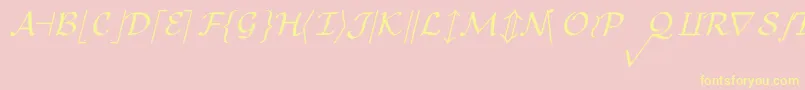 CmMathsymbolRegular Font – Yellow Fonts on Pink Background