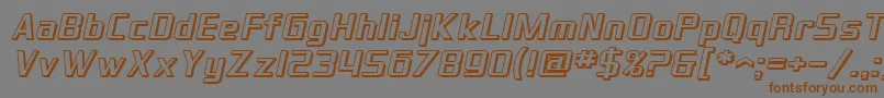 SfTheraminGothicShadedOblique Font – Brown Fonts on Gray Background
