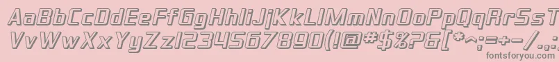 SfTheraminGothicShadedOblique Font – Gray Fonts on Pink Background