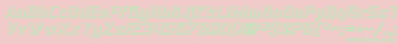 SfTheraminGothicShadedOblique Font – Green Fonts on Pink Background