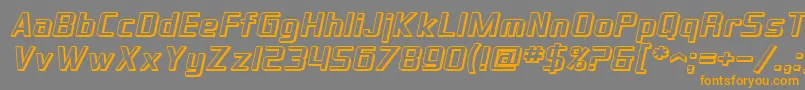 SfTheraminGothicShadedOblique Font – Orange Fonts on Gray Background