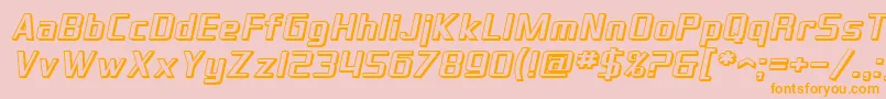 SfTheraminGothicShadedOblique Font – Orange Fonts on Pink Background