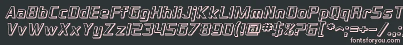 SfTheraminGothicShadedOblique Font – Pink Fonts on Black Background