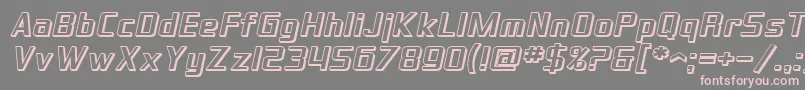 SfTheraminGothicShadedOblique Font – Pink Fonts on Gray Background