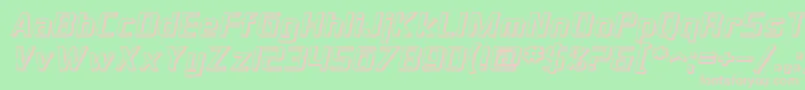 SfTheraminGothicShadedOblique Font – Pink Fonts on Green Background