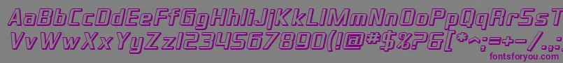 SfTheraminGothicShadedOblique Font – Purple Fonts on Gray Background