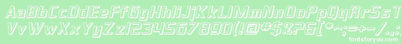 SfTheraminGothicShadedOblique Font – White Fonts on Green Background