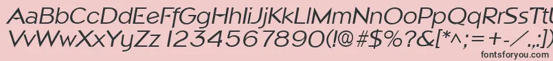 NapaSfItalic Font – Black Fonts on Pink Background