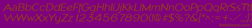 NapaSfItalic Font – Brown Fonts on Purple Background