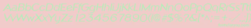 NapaSfItalic Font – Green Fonts on Pink Background