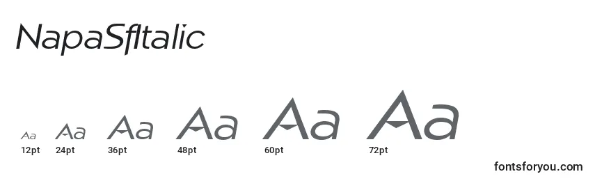 Größen der Schriftart NapaSfItalic