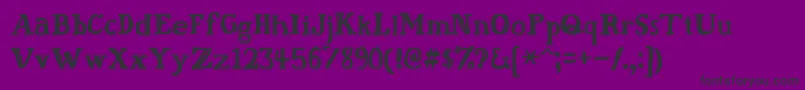 Шрифт Fatfingr – чёрные шрифты на фиолетовом фоне