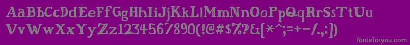 Fatfingr Font – Gray Fonts on Purple Background