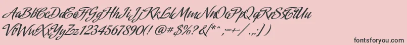 Amorinda Font – Black Fonts on Pink Background