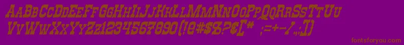 RioOroItalic Font – Brown Fonts on Purple Background