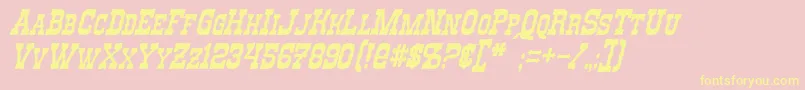 RioOroItalic Font – Yellow Fonts on Pink Background