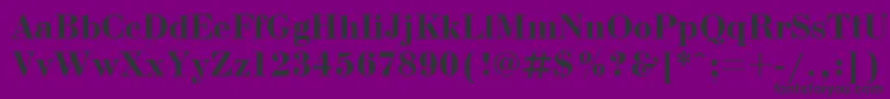 Fonte BodonicttBold – fontes pretas em um fundo violeta