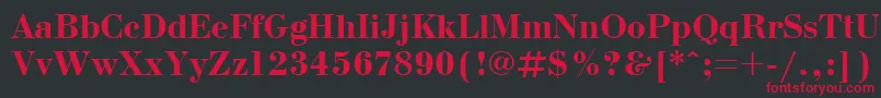 BodonicttBold Font – Red Fonts on Black Background