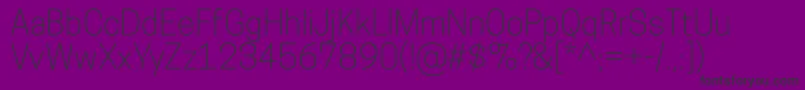 CooperhewittLight Font – Black Fonts on Purple Background