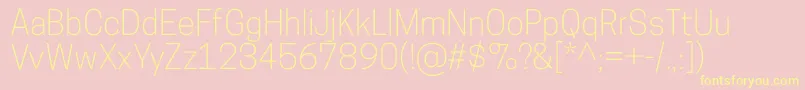 CooperhewittLight Font – Yellow Fonts on Pink Background