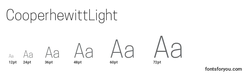 CooperhewittLight Font Sizes