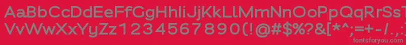 フォントFortheenas01Bold – 赤い背景に灰色の文字