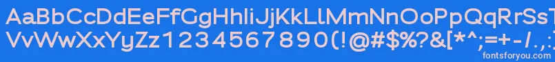 Czcionka Fortheenas01Bold – różowe czcionki na niebieskim tle