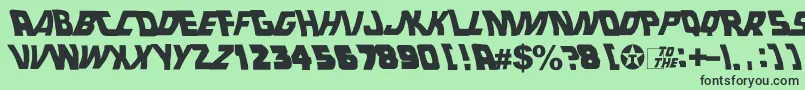 フォントBack1 – 緑の背景に黒い文字