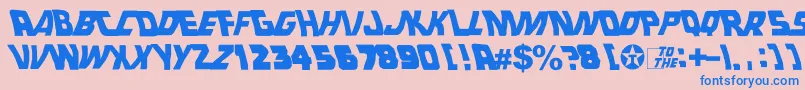 Back1 Font – Blue Fonts on Pink Background