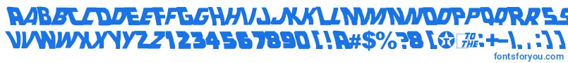 フォントBack1 – 白い背景に青い文字