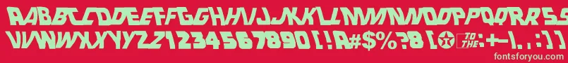 Шрифт Back1 – зелёные шрифты на красном фоне