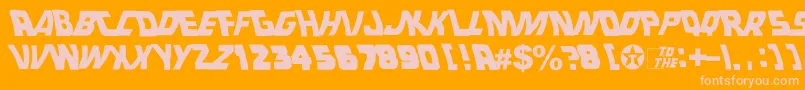 Back1 Font – Pink Fonts on Orange Background