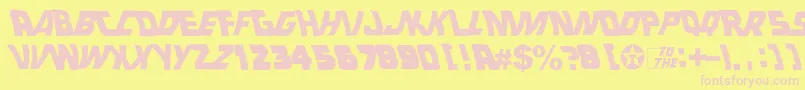 Back1 Font – Pink Fonts on Yellow Background