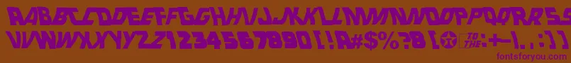 Back1 Font – Purple Fonts on Brown Background