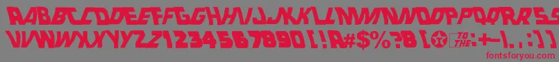 Back1 Font – Red Fonts on Gray Background