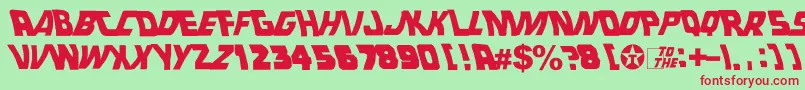 Back1 Font – Red Fonts on Green Background