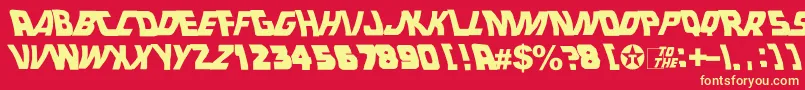 Back1 Font – Yellow Fonts on Red Background
