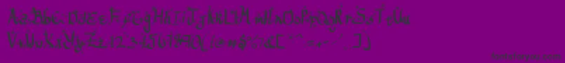 Regifter ffy Font – Black Fonts on Purple Background