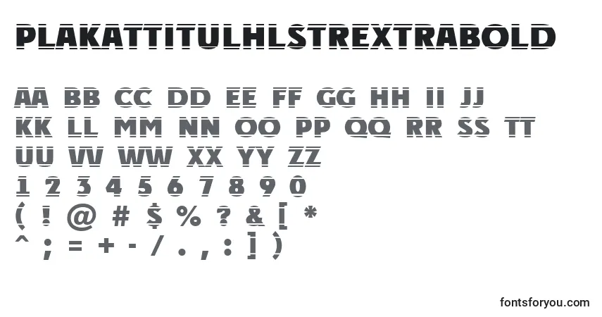Fuente PlakattitulhlstrExtrabold - alfabeto, números, caracteres especiales