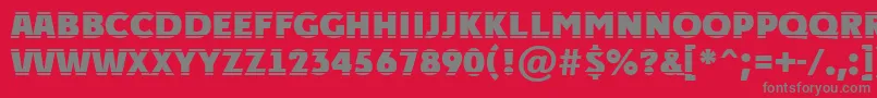 PlakattitulhlstrExtrabold Font – Gray Fonts on Red Background