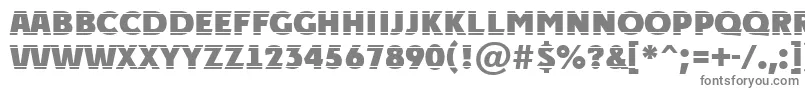 フォントPlakattitulhlstrExtrabold – 白い背景に灰色の文字