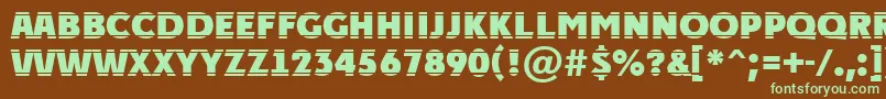 PlakattitulhlstrExtrabold Font – Green Fonts on Brown Background