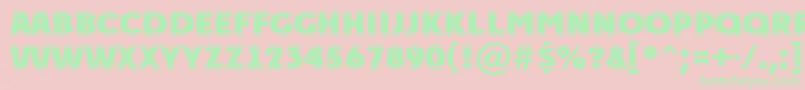 PlakattitulhlstrExtrabold Font – Green Fonts on Pink Background