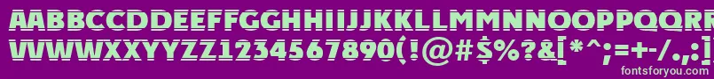 PlakattitulhlstrExtrabold Font – Green Fonts on Purple Background