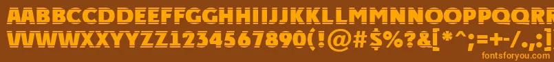 PlakattitulhlstrExtrabold Font – Orange Fonts on Brown Background