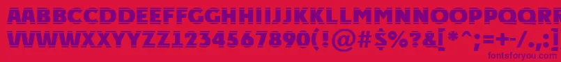 PlakattitulhlstrExtrabold Font – Purple Fonts on Red Background