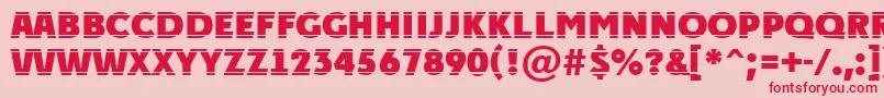 PlakattitulhlstrExtrabold Font – Red Fonts on Pink Background