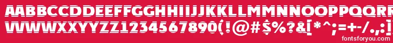 PlakattitulhlstrExtrabold Font – White Fonts on Red Background